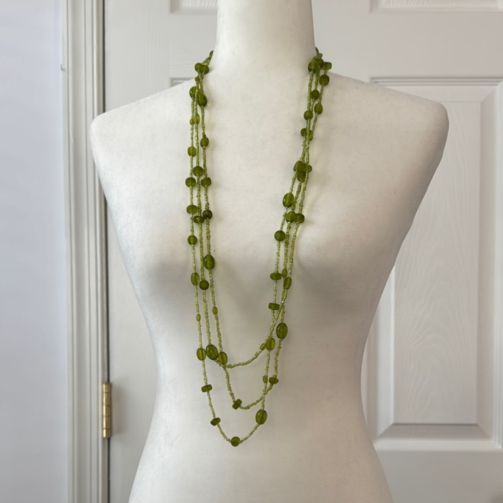 Bohemian Green Multi-Strand Necklace